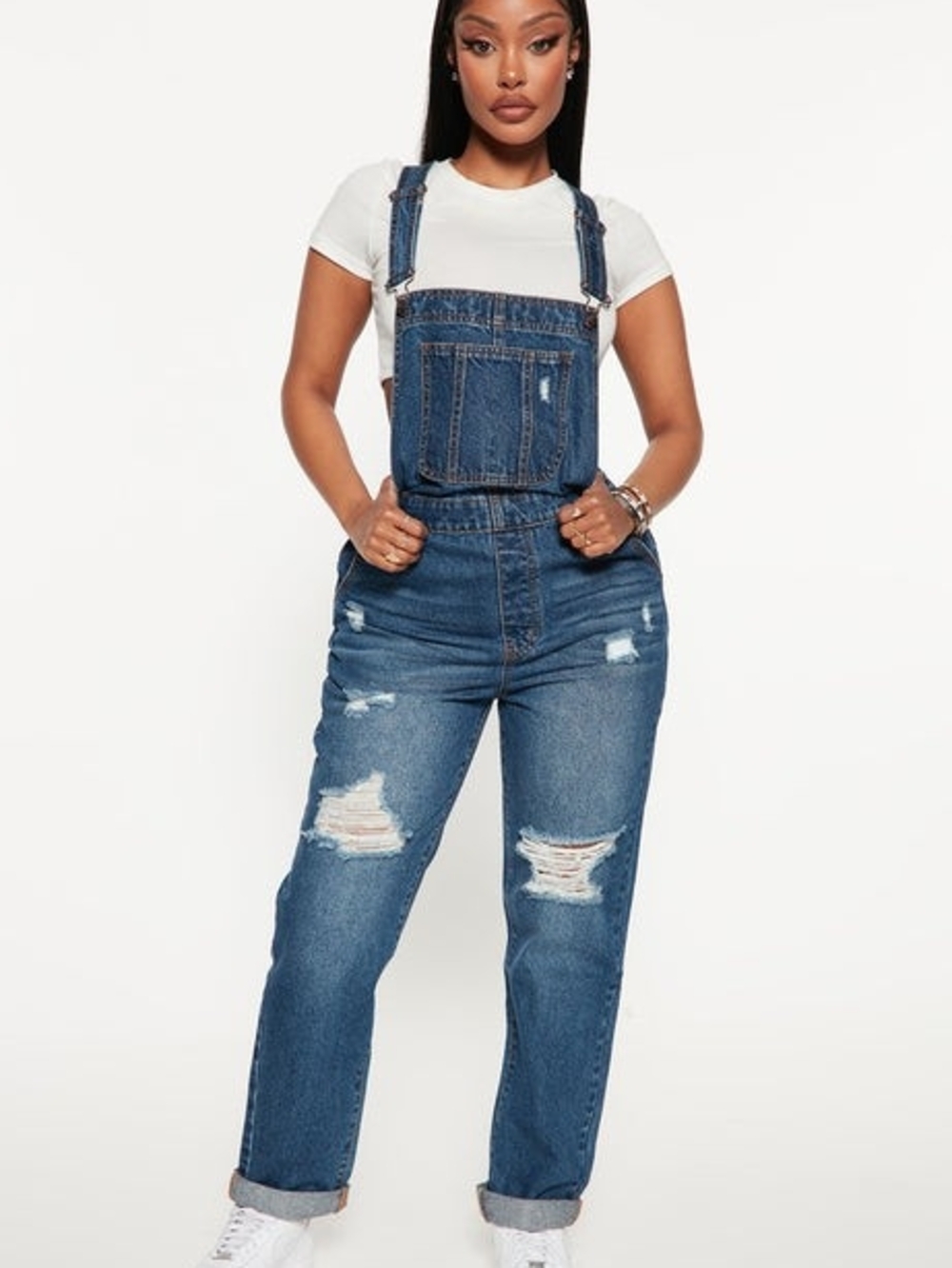 Justice Girls Denim Blue Jeans Overalls Stretch - Size 18 Big Girls / XS